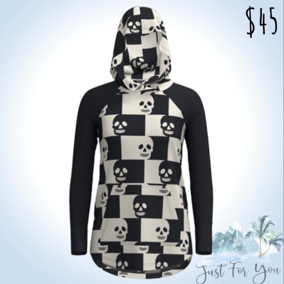 Black and White Skull Hoodie sz 2XL - Picture 1 of 16